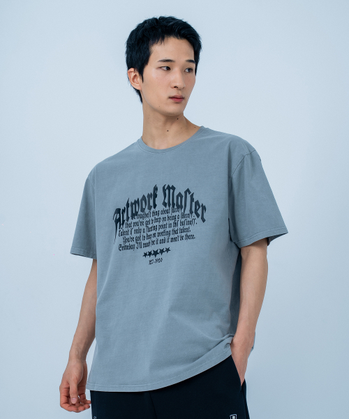 QUTON(ク―トン)の「アトリックピグメントオーバーサイズ半袖Tシャツ(Tシャツ/カットソー・レディース・チャコール/ブラック/ライトグレー・1/2)」の4枚目の写真