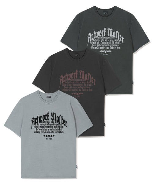 QUTON(ク―トン)の「アトリックピグメントオーバーサイズ半袖Tシャツ(Tシャツ/カットソー・レディース・チャコール/ブラック/ライトグレー・1/2)」の6枚目の写真