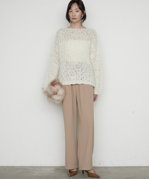 LOUNGEDRESS(ラウンジドレス)の「《前後着用可》ハンド2WAYニット(ニット/セーター・レディース・パープル/ピンク/オフホワイト・FREE)」の13枚目の写真