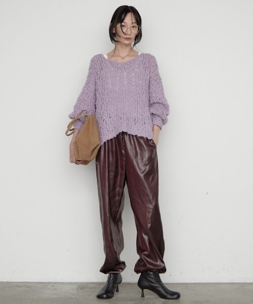 LOUNGEDRESS(ラウンジドレス)の「《前後着用可》ハンド2WAYニット(ニット/セーター・レディース・パープル/ピンク/オフホワイト・FREE)」の22枚目の写真
