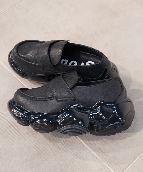 grounds(グラウンズ)の「【grounds/グラウンズ】別注 MOOPIE LOAFER(スニーカー・レディース・ブラック・39/38/40)」の2枚目の写真