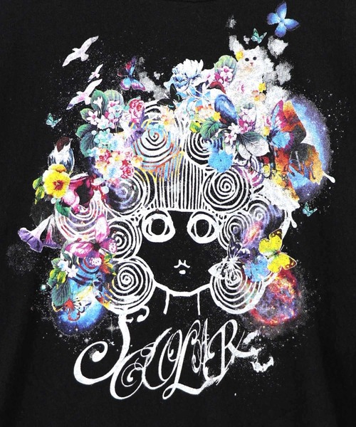 ScoLar(スカラー)の「163660:花蝶スカラーちゃん ジャガードプルオーバー(Tシャツ/カットソー・レディース・ブラック/オフホワイト・M)」の5枚目の写真