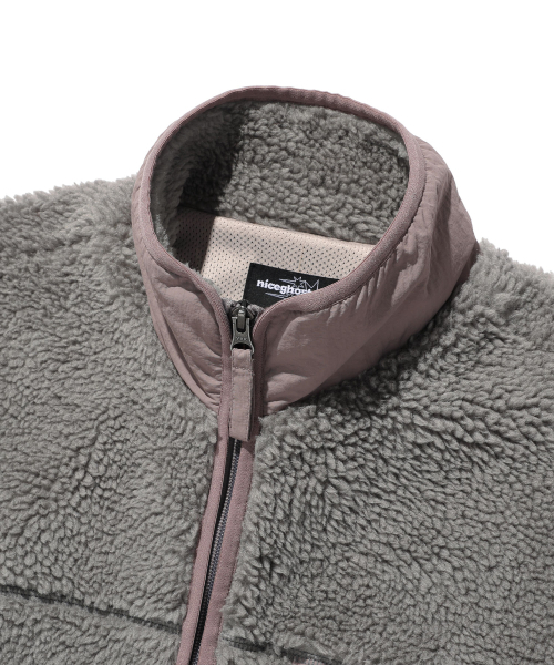 NICE GHOST CLUB(ナイスゴーストクラブ)の「NGC FLEECE JACKET_GREY(NG2GFUJ241A)(その他アウター・レディース・ライトグレー・SMALL/MEDIUM/LARGE)」の3枚目の写真