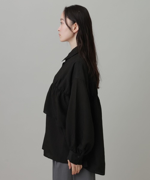 LAKOLE(ラコレ)の「フリルバックシャーリングシャツ / 1056725(シャツ/ブラウス・レディース・アイボリー/ブラック/マスタード/ボルドー・FREE)」の14枚目の写真