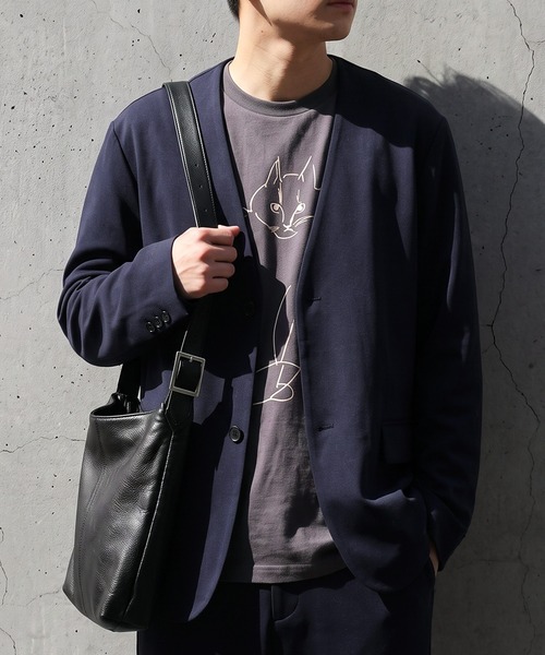 antiqua(アンティカ)の「ストレッチ ノーカラー スーツ ジャケット(ノーカラージャケット・レディース・アイボリー/グリーン/ネイビー/ブラック・L/M)」の13枚目の写真