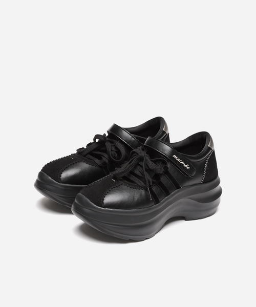 MAC MOC(マックモック)の「CORZET コルセット ベルクロ プラットフォームシューズ メリージェーン スニーカー_2colors (5.5cm)(スニーカー・レディース・ブラウン/ブラック・23.5cm/24cm/24.5cm/23cm/25cm)」の1枚目の写真