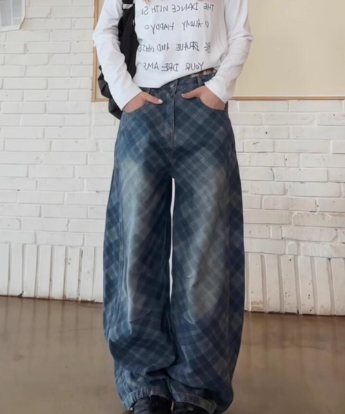 semplice（センプリチェ）の「デニムパンツ【韓国ファッション】（デニムパンツ・レディース・ブルー・XL/S/M/L）」の5枚目の写真