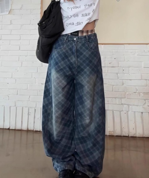 semplice（センプリチェ）の「デニムパンツ【韓国ファッション】（デニムパンツ・レディース・ブルー・XL/S/M/L）」の8枚目の写真