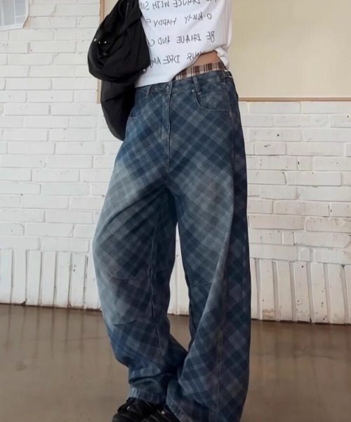 semplice（センプリチェ）の「デニムパンツ【韓国ファッション】（デニムパンツ・レディース・ブルー・XL/S/M/L）」の10枚目の写真
