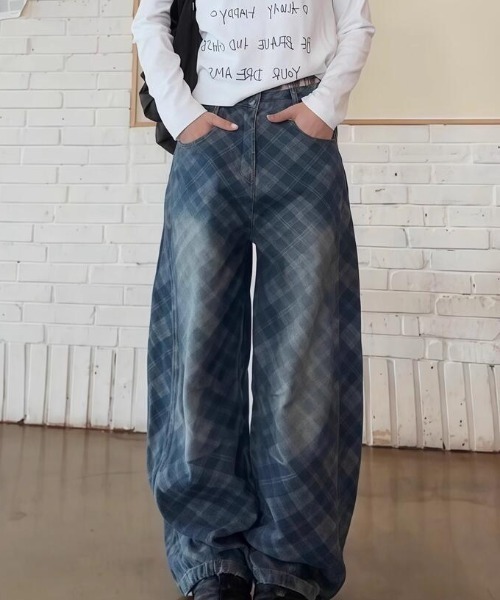 semplice（センプリチェ）の「デニムパンツ【韓国ファッション】（デニムパンツ・レディース・ブルー・XL/S/M/L）」の4枚目の写真