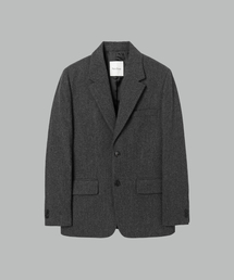 ウールフランネル ルーズフィットジャケット_MELANGE GREY