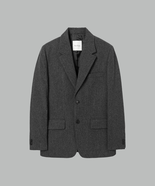 NONBLANK(ノンブランク)の「ウールフランネル ルーズフィットジャケット_MELANGE GREY(テーラードジャケット・メンズ・その他・MEDIUM/LARGE/X-LARGE)」の1枚目の写真