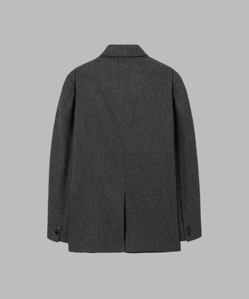 NONBLANK(ノンブランク)の「ウールフランネル ルーズフィットジャケット_MELANGE GREY(テーラードジャケット・メンズ・その他・MEDIUM/LARGE/X-LARGE)」の3枚目の写真