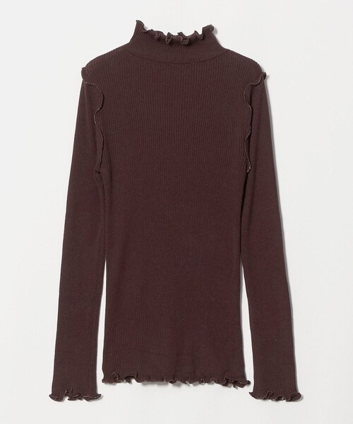 A DAY IN THE LIFE UNITED ARROWS(アデイインザライフユナイテッドアローズ)の「リブ ラメメロー ハイネックニット <A DAY IN THE LIFE>(ニット/セーター・レディース・レッド/ナチュラル/その他1/ブラック/ライトグレー/ダークブラウン・FREE)」の3枚目の写真