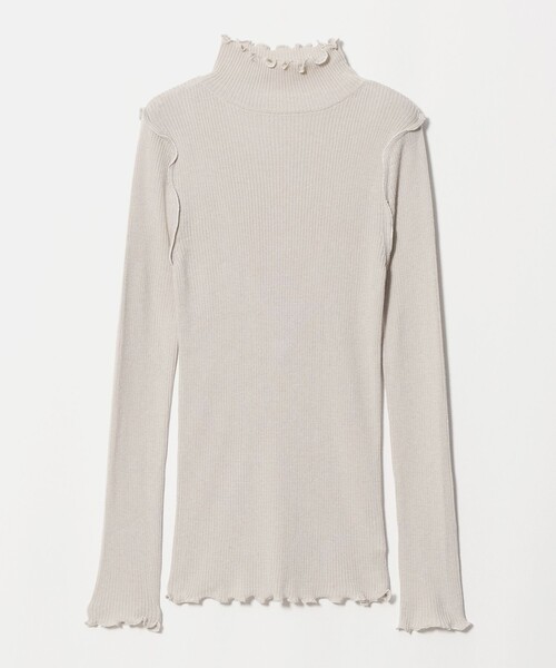 A DAY IN THE LIFE UNITED ARROWS(アデイインザライフユナイテッドアローズ)の「リブ ラメメロー ハイネックニット <A DAY IN THE LIFE>(ニット/セーター・レディース・レッド/ナチュラル/その他1/ブラック/ライトグレー/ダークブラウン・FREE)」の4枚目の写真