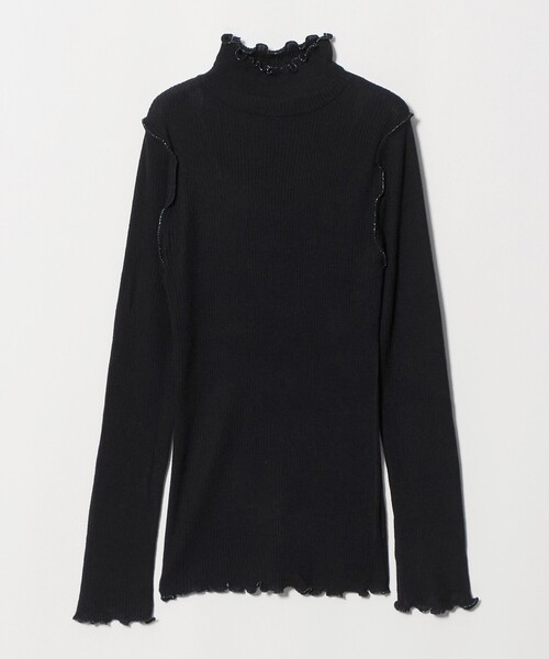 A DAY IN THE LIFE UNITED ARROWS(アデイインザライフユナイテッドアローズ)の「リブ ラメメロー ハイネックニット <A DAY IN THE LIFE>(ニット/セーター・レディース・レッド/ナチュラル/その他1/ブラック/ライトグレー/ダークブラウン・FREE)」の1枚目の写真
