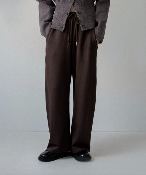 lawgy（ラウジー）の「soft touch drawstring sweat pants / ソフトタッチドローストリングスウェットパンツ（スウェットパンツ・レディース・ブラック/ブラウン/ヘザーグレー/チャコール・FREE）」の4枚目の写真