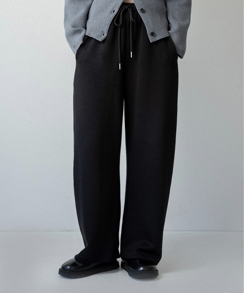 lawgy（ラウジー）の「soft touch drawstring sweat pants / ソフトタッチドローストリングスウェットパンツ（スウェットパンツ・レディース・ブラック/ブラウン/ヘザーグレー/チャコール・FREE）」の2枚目の写真