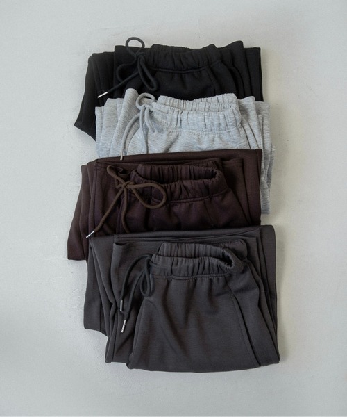 lawgy（ラウジー）の「soft touch drawstring sweat pants / ソフトタッチドローストリングスウェットパンツ（スウェットパンツ・レディース・ブラック/ブラウン/ヘザーグレー/チャコール・FREE）」の11枚目の写真