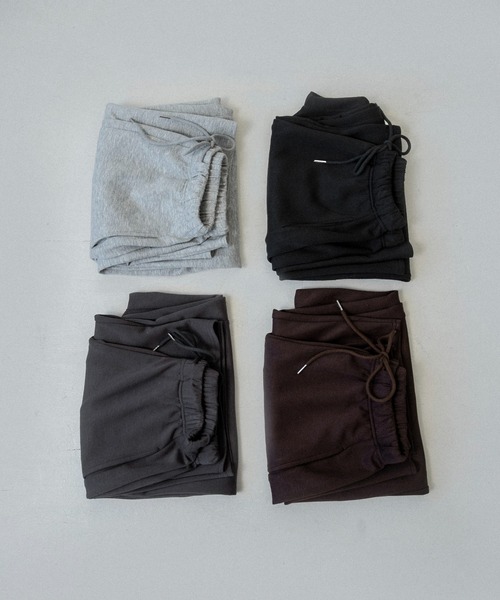 lawgy（ラウジー）の「soft touch drawstring sweat pants / ソフトタッチドローストリングスウェットパンツ（スウェットパンツ・レディース・ブラック/ブラウン/ヘザーグレー/チャコール・FREE）」の12枚目の写真