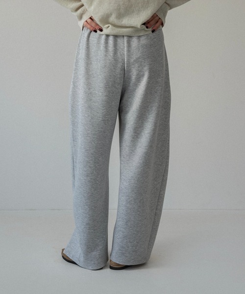 lawgy（ラウジー）の「soft touch drawstring sweat pants / ソフトタッチドローストリングスウェットパンツ（スウェットパンツ・レディース・ブラック/ブラウン/ヘザーグレー/チャコール・FREE）」の7枚目の写真