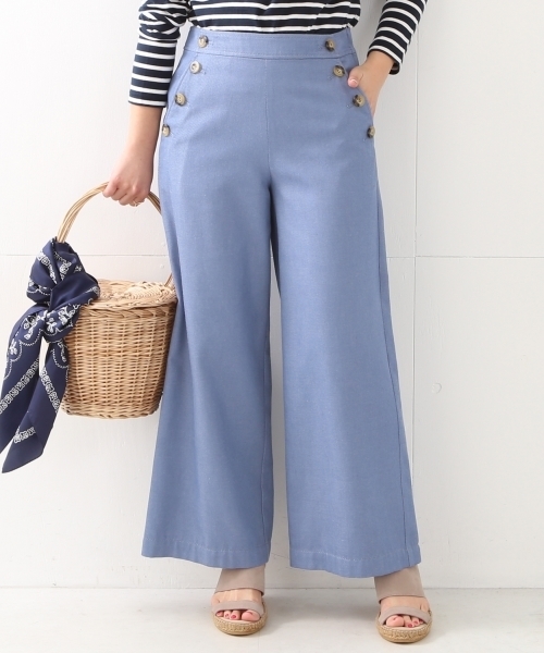 Ray BEAMS（レイビームス）の「Ray BEAMS / マリン ワイド パンツ（その他パンツ・レディース・ブルー系その他/ネイビー・0/1）」の5枚目の写真