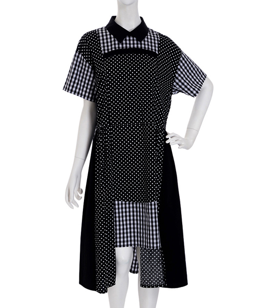 merry jenny（メリージェニー）の「パッチワークワンピース（ワンピース・レディース・ブラック/オフホワイト・FREE）」の10枚目の写真