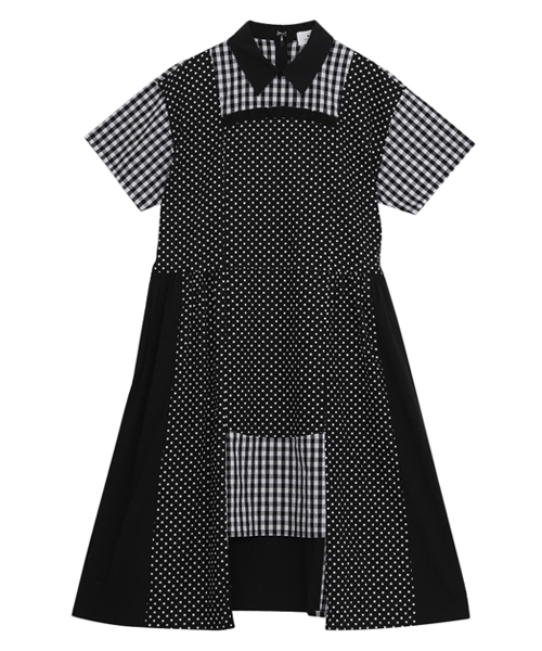 merry jenny（メリージェニー）の「パッチワークワンピース（ワンピース・レディース・ブラック/オフホワイト・FREE）」の13枚目の写真