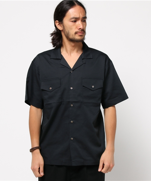 GLOBAL WORK(グローバルワーク)の「【吸水速乾】オープンカラーシャツ半袖/722718(シャツ/ブラウス・メンズ・ホワイト/ブラック・LARGE/SMALL/X-LARGE/MEDIUM)」の7枚目の写真