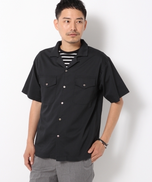 GLOBAL WORK(グローバルワーク)の「【吸水速乾】オープンカラーシャツ半袖/722718(シャツ/ブラウス・メンズ・ホワイト/ブラック・LARGE/SMALL/X-LARGE/MEDIUM)」の16枚目の写真