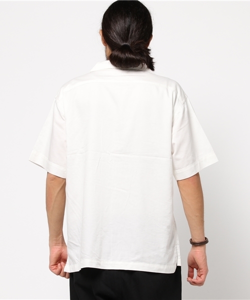 GLOBAL WORK(グローバルワーク)の「【吸水速乾】オープンカラーシャツ半袖/722718(シャツ/ブラウス・メンズ・ホワイト/ブラック・LARGE/SMALL/X-LARGE/MEDIUM)」の4枚目の写真