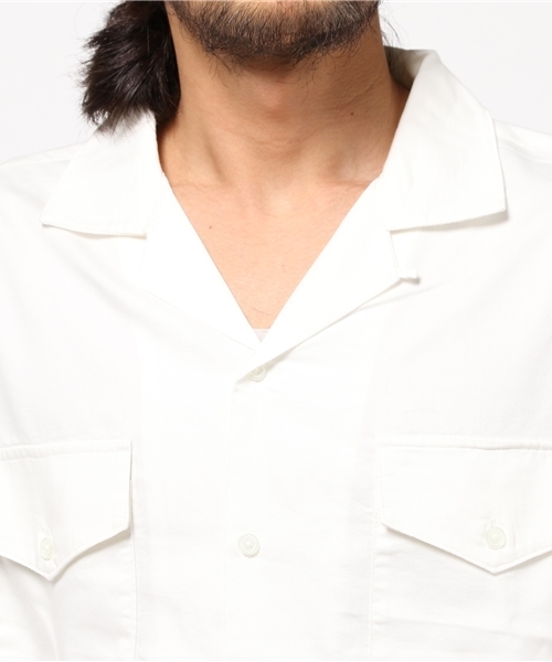 GLOBAL WORK(グローバルワーク)の「【吸水速乾】オープンカラーシャツ半袖/722718(シャツ/ブラウス・メンズ・ホワイト/ブラック・LARGE/SMALL/X-LARGE/MEDIUM)」の5枚目の写真