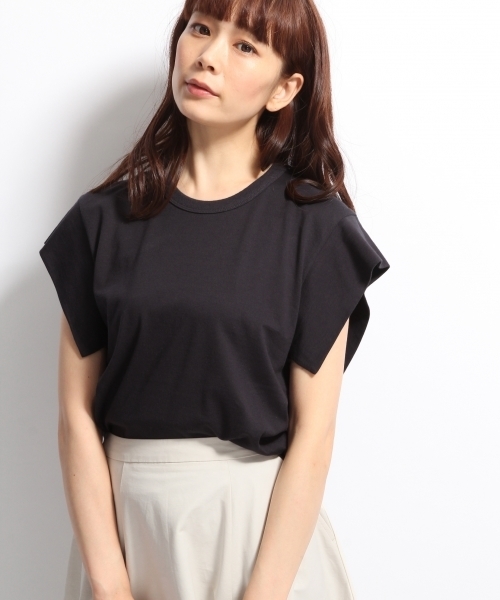 A part by（アパートバイ）の「CキモノソデSS　729227 （Tシャツ/カットソー・レディース・ブラック/チャコールグレー/ホワイト/レンガ・LARGE/MEDIUM）」の3枚目の写真