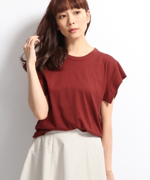 A part by（アパートバイ）の「CキモノソデSS　729227 （Tシャツ/カットソー・レディース・ブラック/チャコールグレー/ホワイト/レンガ・LARGE/MEDIUM）」の4枚目の写真