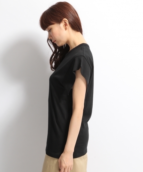 A part by（アパートバイ）の「CキモノソデSS　729227 （Tシャツ/カットソー・レディース・ブラック/チャコールグレー/ホワイト/レンガ・LARGE/MEDIUM）」の8枚目の写真