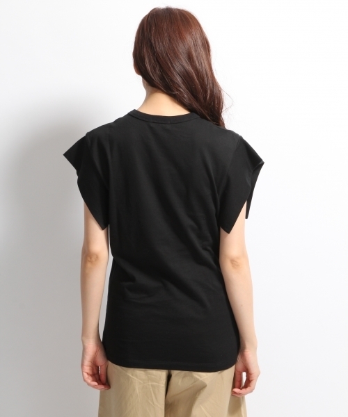 A part by（アパートバイ）の「CキモノソデSS　729227 （Tシャツ/カットソー・レディース・ブラック/チャコールグレー/ホワイト/レンガ・LARGE/MEDIUM）」の9枚目の写真