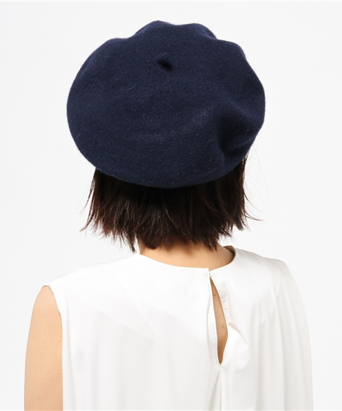 Heather（ヘザー）の「HEフェルトベレー  730649（ハンチング/ベレー帽・レディース・ベージュ/ネイビー/アイボリー・FREE）」の5枚目の写真