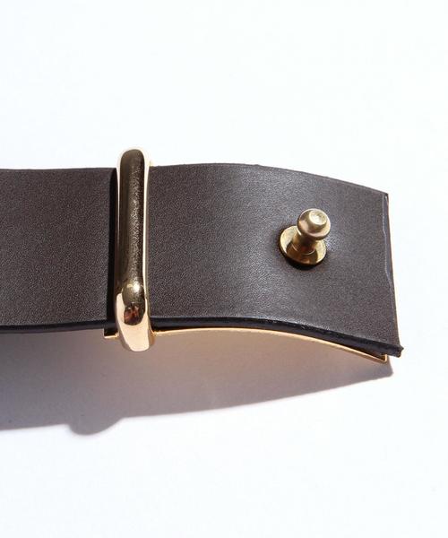 BEAUTY&YOUTH UNITED ARROWS(ビューティーアンドユースユナイテッドアローズ)の「BY ∴ イタリー レザー ワイド ブレスレット◆(ブレスレット・メンズ・ブラック/ダークブラウン・FREE)」の4枚目の写真
