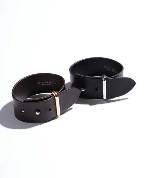 BEAUTY&YOUTH UNITED ARROWS(ビューティーアンドユースユナイテッドアローズ)の「BY ∴ イタリー レザー ワイド ブレスレット◆(ブレスレット・メンズ・ブラック/ダークブラウン・FREE)」の11枚目の写真