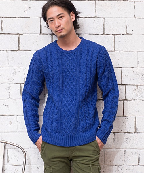 Vicci(ビッチ)の「『vicci/ヴィッチ』ケーブル編みクルーネック長袖ニットセーター(ニット/セーター・メンズ・ホワイト系その他/ホワイト系その他3/ワインレッド/ホワイト系その他6/ブラック/ブラック系その他2/グレー系その他/ブラック系その他/ミックスグレー/ネイビー/アイボリー/ホワイト系その他2/ホワイト系その他4/ホワイト系その他5/ライトグレー/キャメル/ベージュ/オフホワイト/パープル/レッド/カーキ/ホワイト系その他7/インディゴブルー/ピンク/ロイヤルブルー/モカ/グリーン・L/M/LARGE/44/MEDIUM/46/XL)」の22枚目の写真