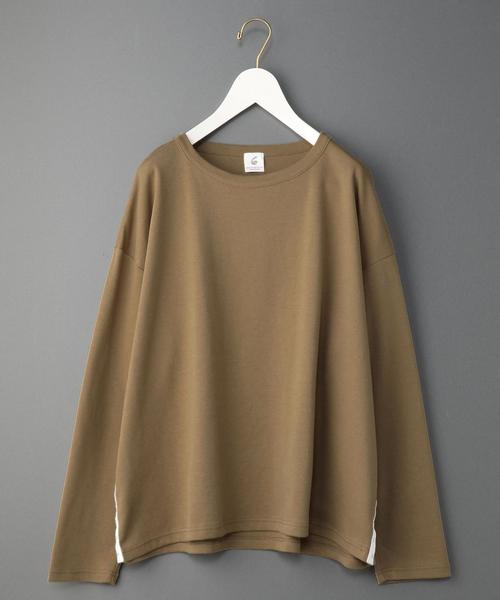 BEAUTY&YOUTH UNITED ARROWS（ビューティーアンドユースユナイテッドアローズ）の「＜6(ROKU)＞HOOKTAPE COTTON PULLOVER/ｶｯﾄｿｰ（Tシャツ/カットソー・レディース・オフホワイト/ベージュ/ネイビー・FREE）」の2枚目の写真