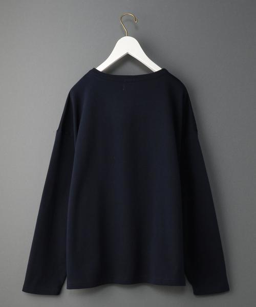 BEAUTY&YOUTH UNITED ARROWS（ビューティーアンドユースユナイテッドアローズ）の「＜6(ROKU)＞HOOKTAPE COTTON PULLOVER/ｶｯﾄｿｰ（Tシャツ/カットソー・レディース・オフホワイト/ベージュ/ネイビー・FREE）」の4枚目の写真