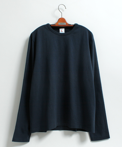 Denime（ドゥニーム）の「【MadeInJapan】BASIC CUTSEW/ベーシックカットソークルーネックロンT（Tシャツ/カットソー・メンズ・ワイン/ホワイト/ネイビー/杢グレー/ブラック・SMALL/MEDIUM/LARGE/X-LARGE/X-SMALL）」の5枚目の写真