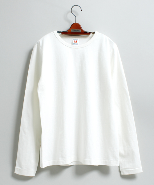 Denime（ドゥニーム）の「【MadeInJapan】BASIC CUTSEW/ベーシックカットソークルーネックロンT（Tシャツ/カットソー・メンズ・ワイン/ホワイト/ネイビー/杢グレー/ブラック・SMALL/MEDIUM/LARGE/X-LARGE/X-SMALL）」の2枚目の写真