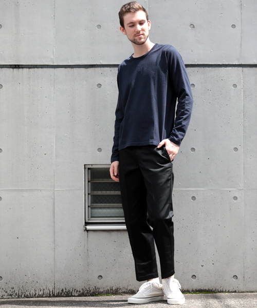 Denime（ドゥニーム）の「【MadeInJapan】BASIC CUTSEW/ベーシックカットソークルーネックロンT（Tシャツ/カットソー・メンズ・ワイン/ホワイト/ネイビー/杢グレー/ブラック・SMALL/MEDIUM/LARGE/X-LARGE/X-SMALL）」の13枚目の写真