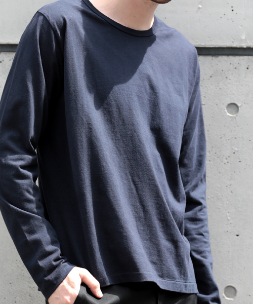 Denime（ドゥニーム）の「【MadeInJapan】BASIC CUTSEW/ベーシックカットソークルーネックロンT（Tシャツ/カットソー・メンズ・ワイン/ホワイト/ネイビー/杢グレー/ブラック・SMALL/MEDIUM/LARGE/X-LARGE/X-SMALL）」の14枚目の写真
