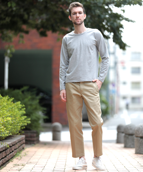 Denime（ドゥニーム）の「【MadeInJapan】BASIC CUTSEW/ベーシックカットソークルーネックロンT（Tシャツ/カットソー・メンズ・ワイン/ホワイト/ネイビー/杢グレー/ブラック・SMALL/MEDIUM/LARGE/X-LARGE/X-SMALL）」の15枚目の写真