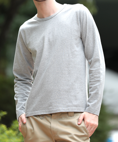 Denime（ドゥニーム）の「【MadeInJapan】BASIC CUTSEW/ベーシックカットソークルーネックロンT（Tシャツ/カットソー・メンズ・ワイン/ホワイト/ネイビー/杢グレー/ブラック・SMALL/MEDIUM/LARGE/X-LARGE/X-SMALL）」の17枚目の写真