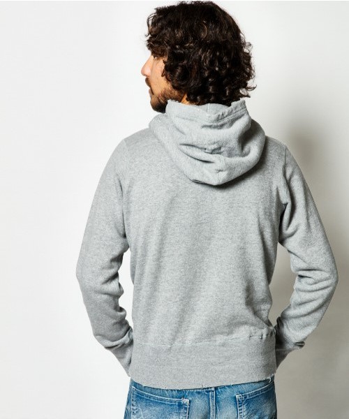 TMT（ティーエムティー）の「VINTAGE FRENCH TERRY DAMAGE PULLOVER PARKA (M BIGHOLIDAY)（パーカー・メンズ・トップグレー/ホワイト・LARGE/SMALL/MEDIUM/X-LARGE）」の5枚目の写真