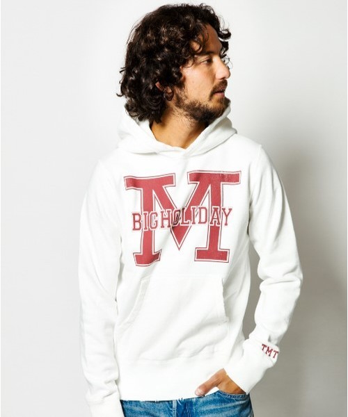 TMT（ティーエムティー）の「VINTAGE FRENCH TERRY DAMAGE PULLOVER PARKA (M BIGHOLIDAY)（パーカー・メンズ・トップグレー/ホワイト・LARGE/SMALL/MEDIUM/X-LARGE）」の8枚目の写真